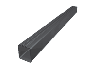 Труба квадратная 3 м, d-100 мм, 1,6 мм, алюминий, Темно-серый RAL 7016, Prefa