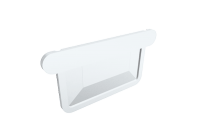 Заглушка прямоугольного желоба универсальная 333 мм для квадратного водостока, алюминий, Белый, Prefa