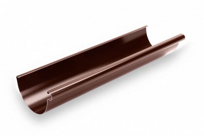 Детальное фото желоб водосточный (3 м.) stal, 152(130)/90 мм, цвет темно-коричневый, galeco