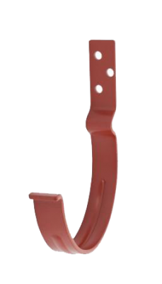 Детальное фото крюк крепления желоба короткий l-60 мм, сталь, d-125 мм, красный, aquasystem