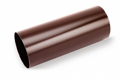 Детальное фото труба водосточная 90мм (1 м.) stal, 152(130)/90 мм, цвет темно-коричневый, galeco
