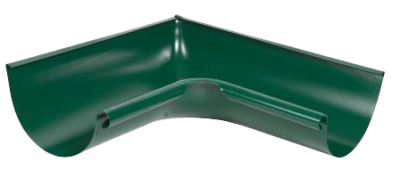 Детальное фото угол желоба внутренний 90 гр, сталь, d-125 мм, зеленый, aquasystem