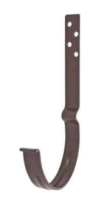 Детальное фото крюк крепления желоба длинный, сталь, l-140, d-125 мм, коричневый, aquasystem