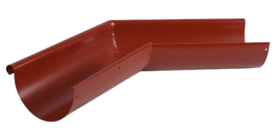 Детальное фото угол желоба внешний 135 гр, сталь, d-125 мм, красный, aquasystem