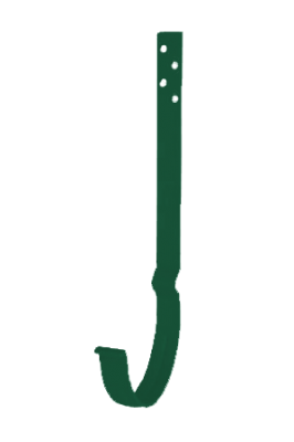 Детальное фото крюк крепления желоба удлиненный, сталь, d-125 мм, зеленый, aquasystem