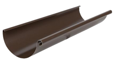Детальное фото желоб водосточный, сталь, d-150 мм, коричневый, l-3 м, aquasystem