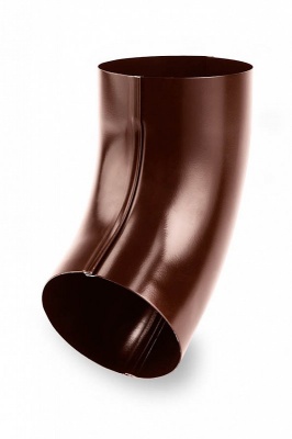 Детальное фото колено трубы 90мм 60° stal, 124(120)/90 мм, цвет темно-коричневый, galeco