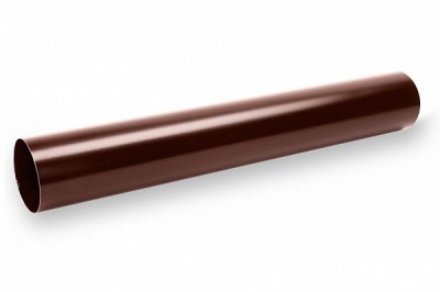 Детальное фото труба водосточная 90мм (3 м.) stal, 152(130)/90 мм, цвет темно-коричневый, galeco