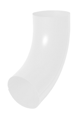Детальное фото колено трубы универсальное, сталь, d-90 мм, белый, aquasystem