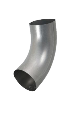Детальное фото колено трубы универсальное 72 гр, цинк-титан, d-100 мм, aquasystem