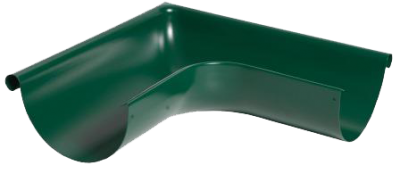 Детальное фото угол желоба внешний 90 гр, сталь, d-150 мм, зеленый, aquasystem