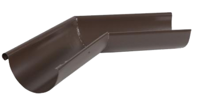 Детальное фото угол желоба внешний 135 гр, сталь, d-150 мм, коричневый, aquasystemem