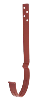 Детальное фото крюк крепления желоба удлиненный l-220мм, сталь, d-125 мм, красный, aquasystem