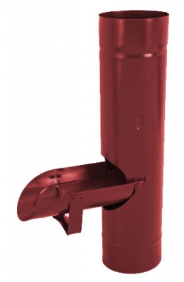 Детальное фото водосборник, сталь, d-100 мм, красный, aquasystem